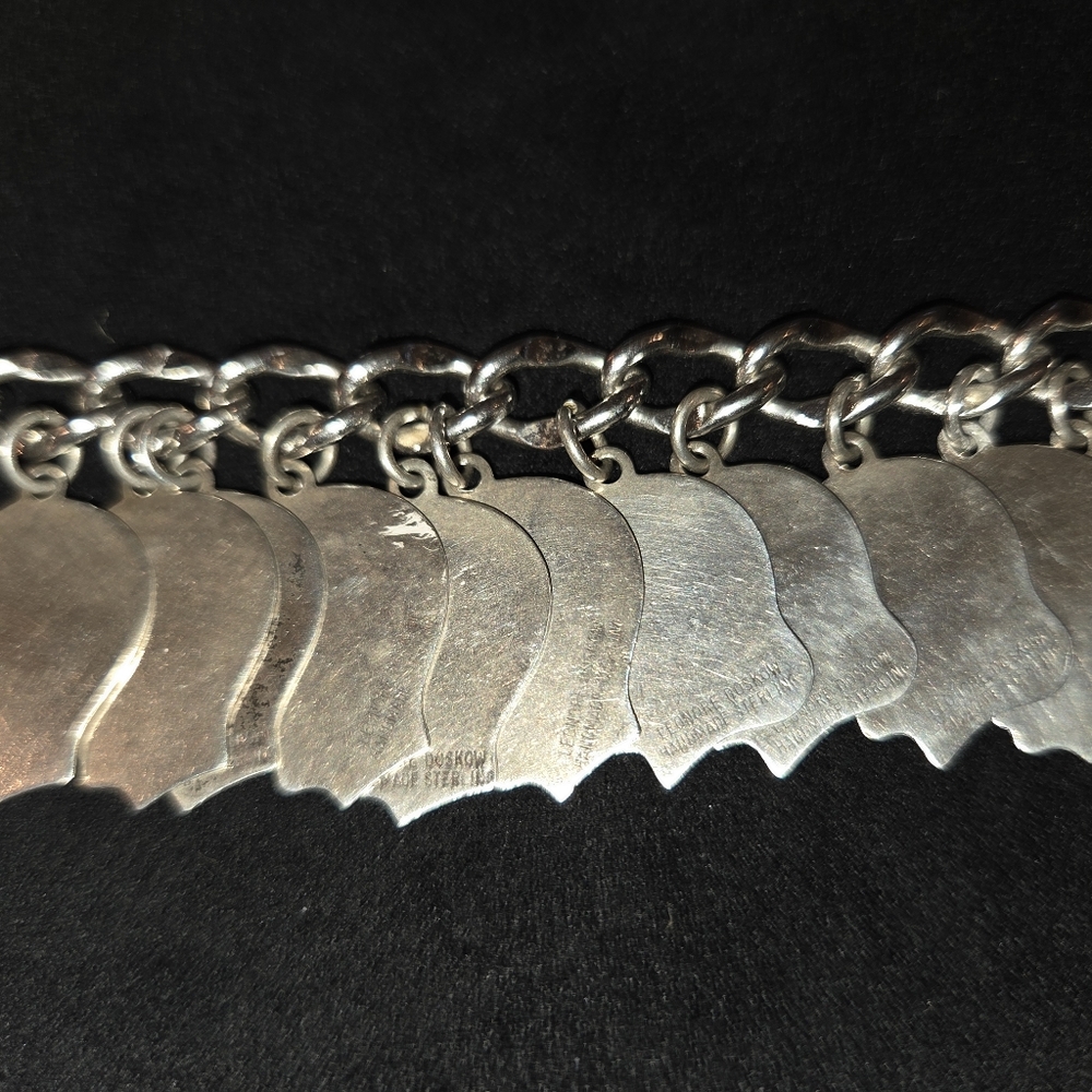 Leonore Doskow Handmade Sterling Charm Bracelet - Incredible Vintage! - Picture 8 of 16